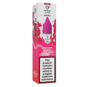 Strawberry Raspeberry Cherry Fusion Nic Salt E-Liquid by Crystal Clear Bar Salts 10ml